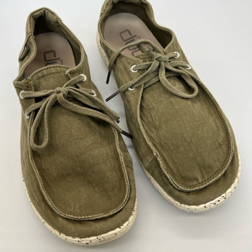 Hey Dude Olive Canvas Slip-On Loafers - Picture 4 of 7